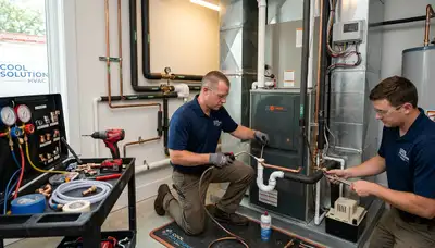 Professional plumber repairing kitchen sink in Boston MA home | Five Star Cooling plumbing services